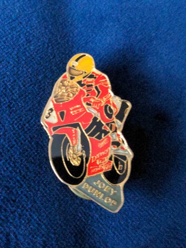 Joey dunlop motorbike enamel - dunlop,