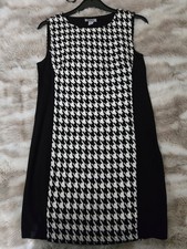 DKNY Dogtooth Panelled Dress