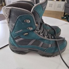 Lowa Trident II GTX Gore-Tex Leather Boots Shoes Size UK 7 green with fur lining