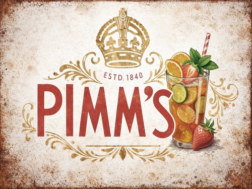 Pimm pimms metal wall - pimm`s,