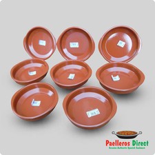 Set of 8 x 18cm Spanish Terracotta Tapas Dishes / Cazuelas