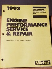 1993 MITCHELL ENGINE PERFORMANCE SERVICE MANUAL Domestic Light Truck / Vans