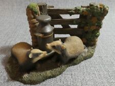 COUNTRYSIDE FRIENDS ORNAMENT 1998 BADGERS WITH MILK CHURN AND GATE