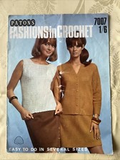 Patons Fashions in Crochet vintage pattern book 7007. 6 Easy Designs