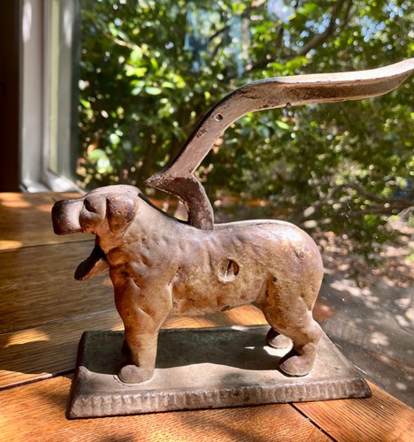 Antique vintage cast iron bull - vintage,