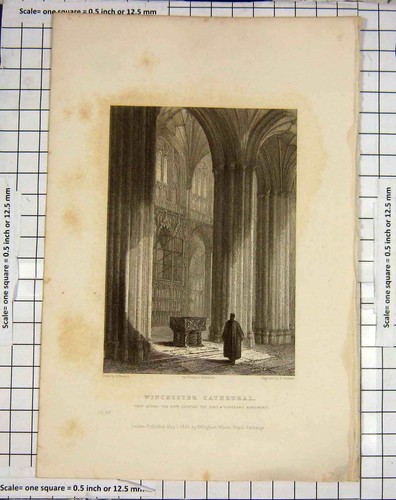 Old antique print 1836 - old,