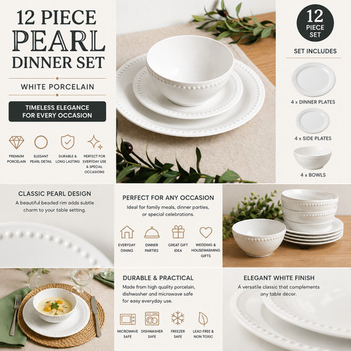 Piece white pearl - 12,