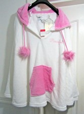 PRIMARK DISNEY ARISTOCATS MARIE HOODED PONCHO ROBE LOUNGE TOP SLEEVE BLANKET