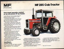 Massey Ferguson "MF 285" Cab Tractor Brochure Leaflet