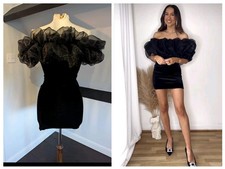 Zara Black Velvet Mini Evening