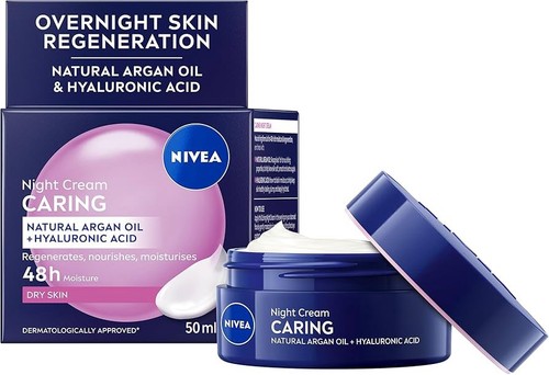 Nivea caring night cream 50ml - caring,