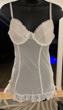 NWT BACI White Sheer Polka Dot