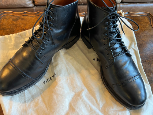 Viberg black service boot - black,