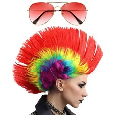 MUNSKT Punk Mohican Wig,Funny