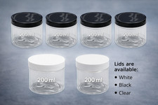 200ml Clear Plastic Jars with