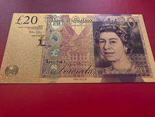 £20 Pound  Gold effect