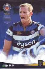 BATH V BENETTON SIGNED by 4! RUGBY UNION 14 OCTOBER 2017 VGC