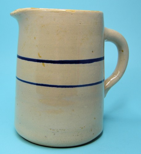 Antique crockery milk pitcher - milk,