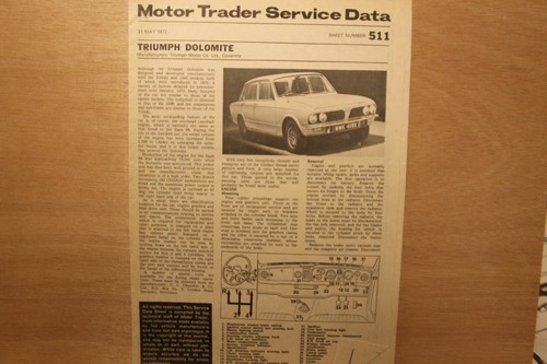 Original triumph dolomite 1850 - original,