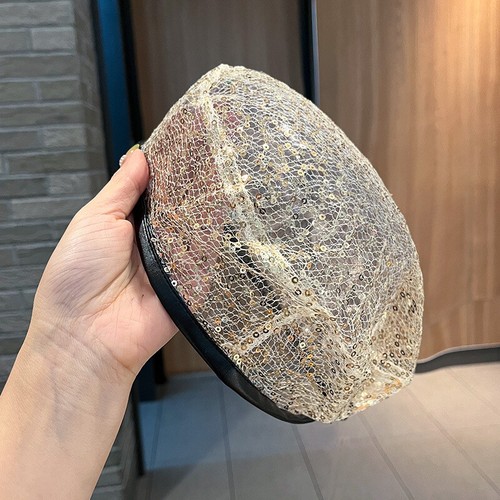 Lady mesh sequin beret - sequin,