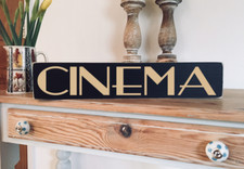 CINEMA Sign Vintage Old