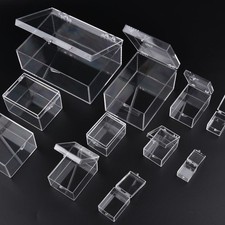 Clear Small Plastic Storage Box Jewelry Beads Organizer Case Container Durable
