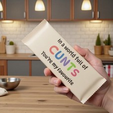 Rude Chocolate Bar, With C*nt