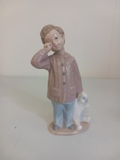 Lladro Boy Holding Bear