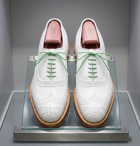 White men shoes - white, handmade