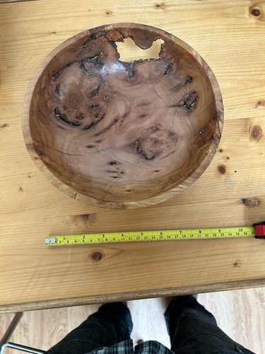 Apple wood turned - , bowl