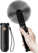 Black Portable Fan with 4500mAh Powerbank, USB - Sale Price for next 48 Hour