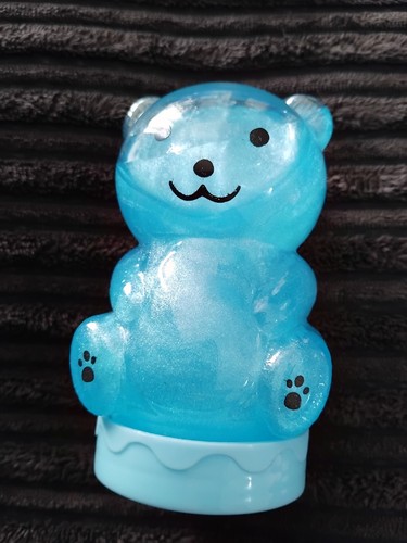 One blue teddy - bear, shaped