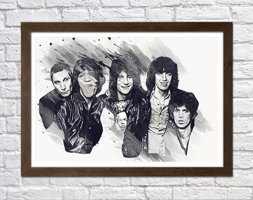 Rolling stones deep - stones, framed