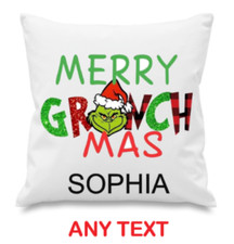 Personalised Grinch Cushion