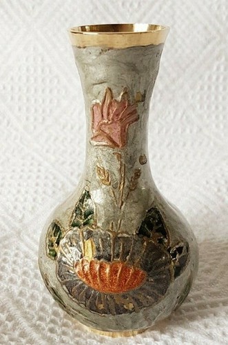 Brass vase cloisonne - vase,