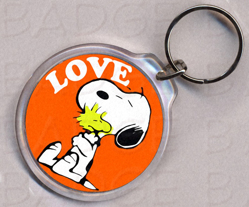 Snoopy love round - love, keyring
