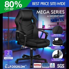 ELFORDSON Office Chair Swivel Padded Tilt Adjustable Executive Computer Gaming