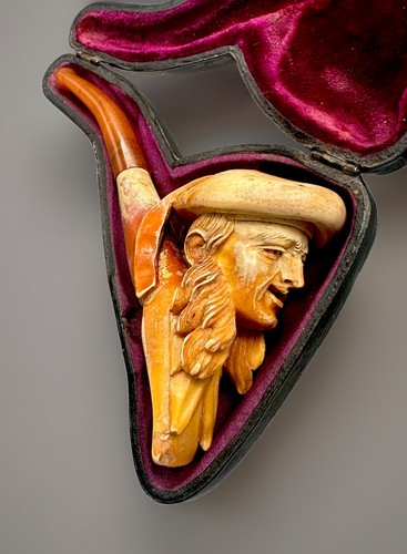 Antique meerschaum pipe hand - meerschaum,