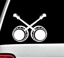 Bluegrass Banjo Decal Sticker for Car Window Picking & Grinning 5 String Scruggs