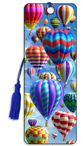 Bookmark hot air - hot, balloons
