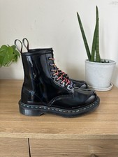 Dr Martens 1460 Rainbow Patent Black Leather 8 Eyelet Boots UK 5 EU 38 US L 7