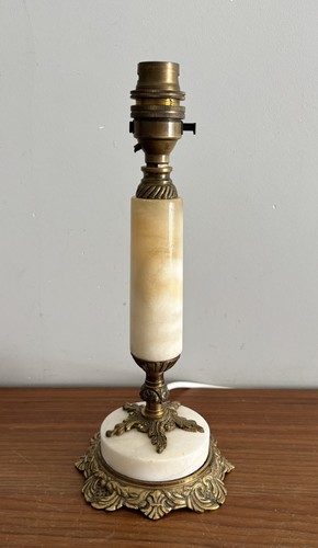 Vintage brass and alabaster - brass,
