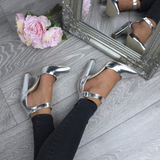 WOMENS LADIES BLOCK HIGH HEEL