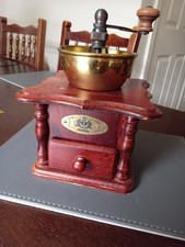 Zassenhaus Brasilia Coffee Mill Manual Grinder Hand Crank Mahogany Brass German