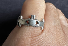 925  Sterling Silver Irish Sweetheart   Ring -UK Size J