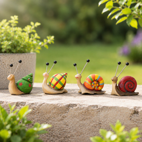 Snail figurines brightly - 4,