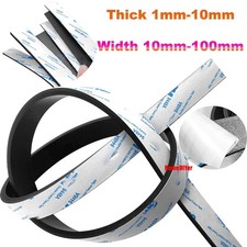 Self Adhesive Backed Rubber Flat Strips Anti Slip Strip Seals Bumpers Feet Pads