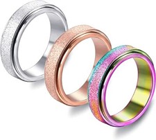 3 Pcs Spinner Anxiety Ring