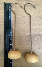 2 Vintage Free Standing Brass Tabletop Bill Receipt Paper Spike Hooks