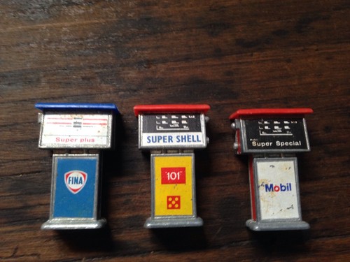 Vintage diecast petrol pumps - vintage,